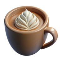 wonderful artistic 3D Render Whipped Cream Coffee Cup genuine png