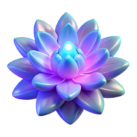 wonderful artistic 3D Render of a Glowing Lotus Flower high resolution png