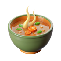 wonderful rustic 3D Render of Steaming Vegetable Soup exclusive png