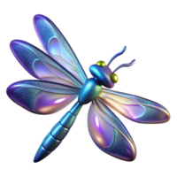 stunning vintage 3D Dragonfly Illustration Iridescent Wings Insect Art high resolution png