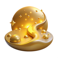stunning vintage Golden Abstract 3D Background authentic png