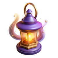 dramatic artistic 3D Render of Illuminated Lantern high quality png