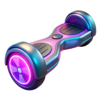 dramatic rustic Neon Hoverboard 3D Render high resolution png