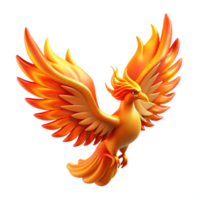elegant abstract 3D Rendering of a Firebird original png