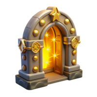 impressive modern Golden Archway 3D Render professional png