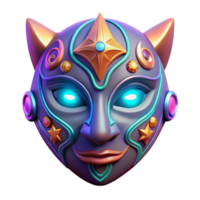 dramatic rustic 3D Render Mystical Mask, Colorful Fantasy authentic png