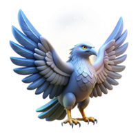 impressive rustic Majestic 3D Render of a Mythical Bird original png