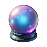 beautiful abstract Glowing Crystal Ball 3D Render high resolution png