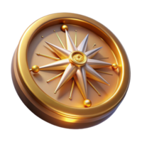 impressive modern Golden Compass 3D Illustration professional png