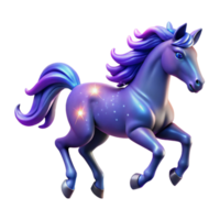 dramatic rustic Magical Unicorn 3D Render high quality png