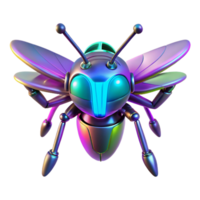 wonderful minimalist 3D Render of a Futuristic Bee authentic png