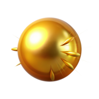 dramatic abstract Golden Orb 3D Render Abstract Background exclusive png