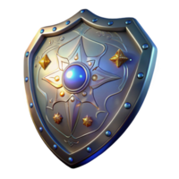 beautiful contemporary Ornate Fantasy Shield 3D Render high resolution png