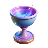 beautiful abstract 3D Render Glowing Chalice premium png