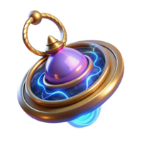 wonderful contemporary 3D Render of Golden Mystical Top exclusive png