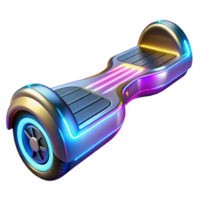 elegant rustic Futuristic Hoverboard 3D Render genuine png