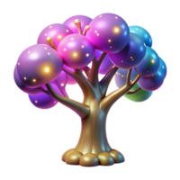 serene classic Glowing Orb Tree 3D Render authentic png