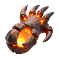 wonderful rustic Fiery Claws 3D Render authentic png