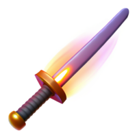 stunning rustic Glowing 3D Sword Illustration high resolution png