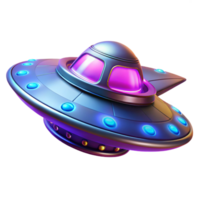 impressive traditional 3D Render of a Futuristic UFO high resolution png