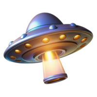 wonderful modern 3D Render of a Flying Saucer detailed png