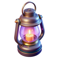 wonderful vintage 3D Render Glowing Lantern Illustration authentic png