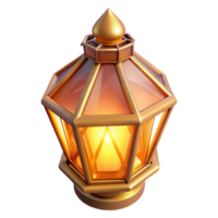 serene artistic Golden 3D Lantern Illustration original png