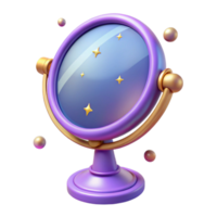 wonderful minimalist Purple 3D Celestial Mirror Illustration high quality png