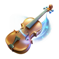 wonderful artistic Magical Violin Illustration high resolution png