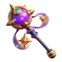 extraordinary abstract Cosmic Wand 3D Render high resolution png