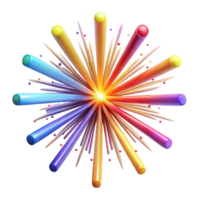 elegant creative Colorful 3D Burst Abstract Background Image original png