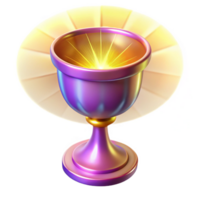vibrant rustic Glowing Chalice 3D Render authentic png