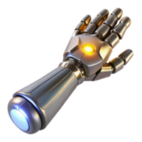 extraordinary abstract Metallic Robotic Hand 3D Render authentic png