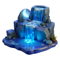 extraordinary artistic Enchanted Waterfall 3D Render authentic png
