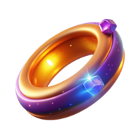 elegant abstract 3D Render of a Glowing Ring original png