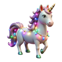 vibrant rustic Cute Unicorn 3D Render genuine png