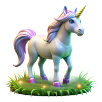 stunning rustic Magical Unicorn 3D Render original png