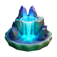 impressive vintage Enchanted Waterfall 3D Model high resolution png