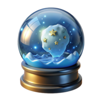 dramatic rustic 3D Render Snow Globe with Stars high resolution png