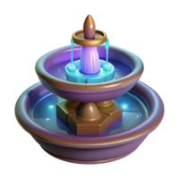 magnificent artistic 3D Render of a Glowing Fountain Illustration high resolution png