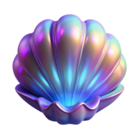 serene minimalist Iridescent 3D Shell Abstract Background authentic png