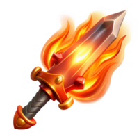 elegant abstract Fiery Sword Illustration high resolution png