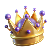 serene rustic Golden Crown 3D Render 4K png