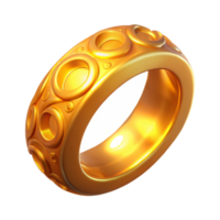 stunning creative Golden Ring 3D Illustration high resolution png