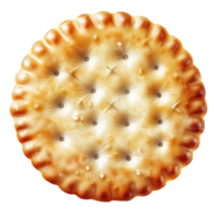 Cracker with a goldenbrown surface and tiny holes is crisp and flaky png