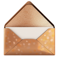 luxuoso ouro e branco envelope com uma lustroso moderno Projeto e uma sutil pontilhado padronizar png