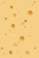 Swiss cheese cross section texture vertical background graphic illustration. vector