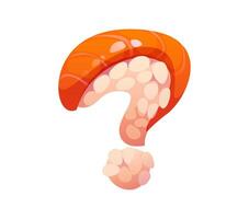 Fast food sushi alphabet font question mark vector