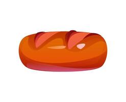 Fast food baguette loaf ABC font punctuation dash vector