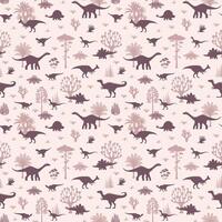 Prehistoric dinosaur seamless pattern with dino vector